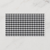 Krijtbord Zwarte Houndstooth Visitekaartje (Achterkant)