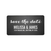 Krijtbordscript De datum opslaan Etiket (Voorkant)