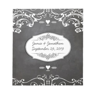 Krijtbordtypografie Bruiloften Notitieblok