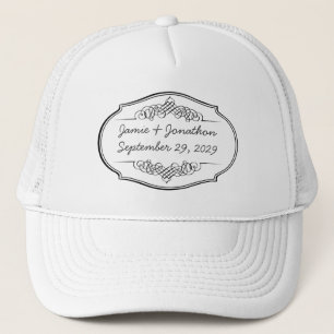 Krijtbordtypografie Bruiloften Trucker Pet