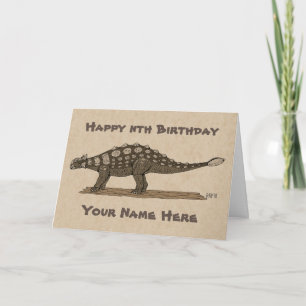 Krijtdinosaurus Ankylosaurus Verjaardag Kaart