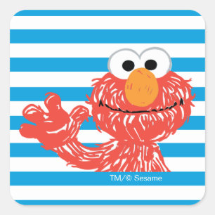 Krijtje Elmo Streeppatroon Vierkante Sticker