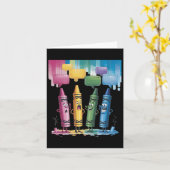 Krijtje Stemming Kleur Krijtjes Cute Friyay Leraar Kaart (Gele Bloem)