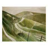 Krijtpaden door Eric Ravilious, 1935 Perfect Poster (Voorkant)