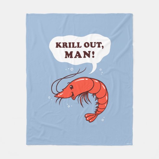 Krill Out Man Fleece Deken (Voorkant)