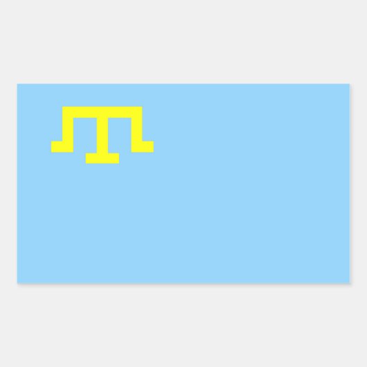 Krim Tatar, etnische vlag Rechthoekige Sticker (Voorkant)