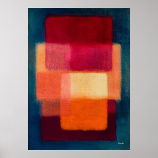 Kriminele Lagen – Hemelse Kleurvelden Abstract Poster (Voorkant)