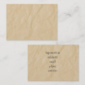 Krimpelpapierachtergrond Visitekaartje (Voorkant / Achterkant)