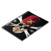 Krimpende Masonic Skull en Botten met Fez Notitieboek (Linkerzijde)