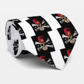 Krimpende Masonic Skull en Botten met Fez Stropdas (Opgerold)
