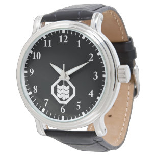 Krimpvorm Kanji voor drie in Oshiki Horloge