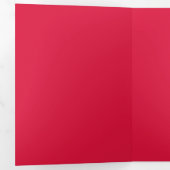 Krimrood & Gouden drievoudige uitnodigingskaart – Drieluik Uitnodiging (Binnenzijde eerst)