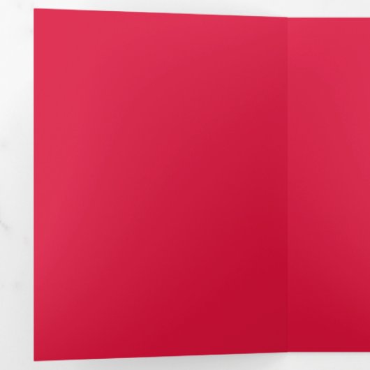 Krimrood & Gouden drievoudige uitnodigingskaart – Drieluik Uitnodiging (Binnenzijde eerst)