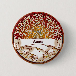 Krimson Genealogie Familiestamboom Knop Ronde Button 5,7 Cm