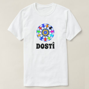 kring van vrienden die handen vasthoudt. vriendsch t-shirt