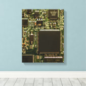 Kringkaart voor computerharde schijven - groen canvas afdruk (Insitu (Houten vloer))