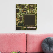 Kringkaart voor computerharde schijven - groen canvas afdruk (Insitu (Woonkamer))
