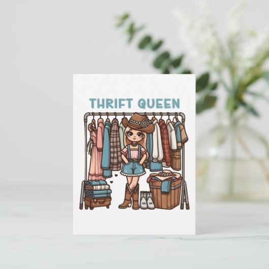 kringloopster briefkaart (Staand voorkant)