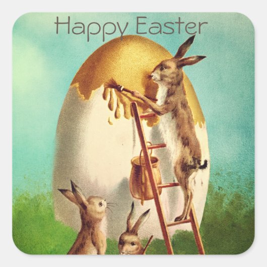  kringloopster vierkante sticker (Voorkant)