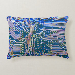 Kringprintplaat, computer, blauw, condensator, chi accent kussen