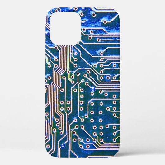 Kringprintplaat, computer, blauw, condensator, chi Case-Mate iPhone case (Achterkant)