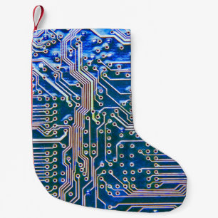Kringprintplaat, computer, blauw, condensator, chi kleine kerstsok
