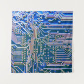 Kringprintplaat, computer, blauw, condensator, chi wandkleed (Voorkant)