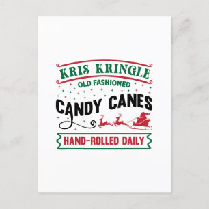 Kris Kringle Candy canes Feestdagenkaart