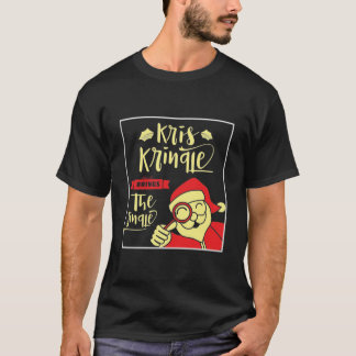 Kris Kringle in kerstmuziek T-shirt