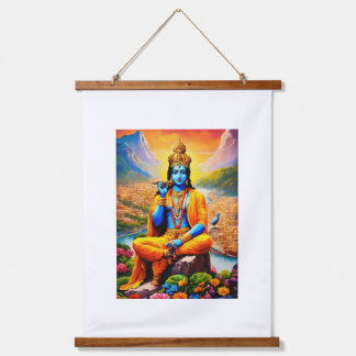 Krishna afbeelding hangend wandkleed
