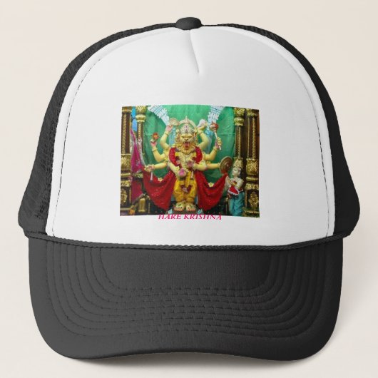 Krishna als Lord Nrsimhadeva Trucker Pet (Voorkant)