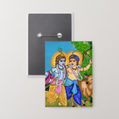 Krishna Balram Knop Button (Voorkant / Achterkant)