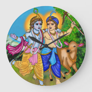 Krishna Balram wandklok Grote Klok