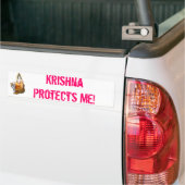 Krishna beschermt me! bumpersticker (Op Truck)
