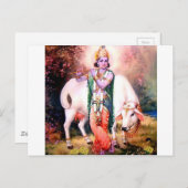 krishna briefkaart (Voorkant / Achterkant)