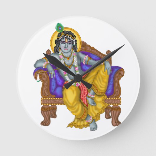 Krishna Clock Ronde Klok (Voorkant)