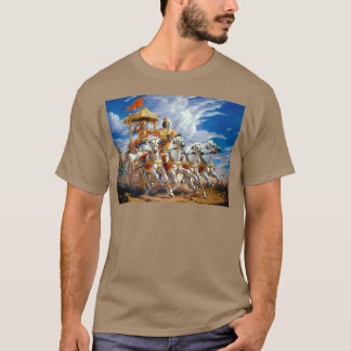Krishna en Arjuna tijdens de Mahabharata-oorlog T-shirt