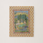 Krishna en de Gopis (gouache op papier) Legpuzzel (Verticaal)