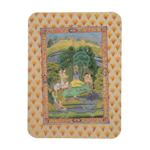 Krishna en de Gopis (gouache op papier) Magneet