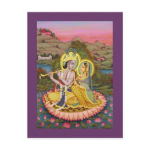 Krishna en Radha op lotus
