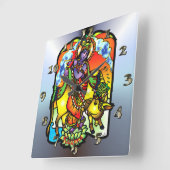 Krishna - Gods en Deities Vierkante Klok (Hoek)