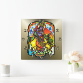 Krishna - Gods en Deities Vierkante Klok (Huis)