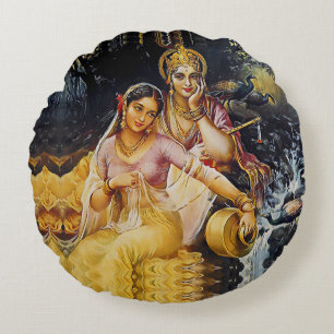KRISHNA - hindoeïstische godheid - Rond Kussen