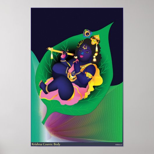 Krishna Kosmisch Lichaam Poster (Voorkant)