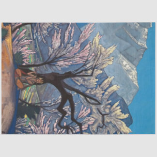 “Krishna - Lente in Kulu” door Nicholas Roerich Tissuepapier