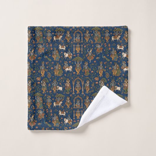 Krishna-patroon Bad Handdoek (Wasdoekje)