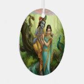 Krishna Radhey Metalen Ornament (Voorkant Rechts)