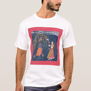 Krishna speelt een fluitje van de 'Vahula' T-shirt