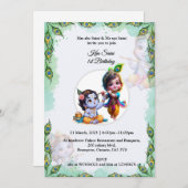 KRISHNA THEMA VERJAARDAG UITNODIGING (Voorkant / Achterkant)