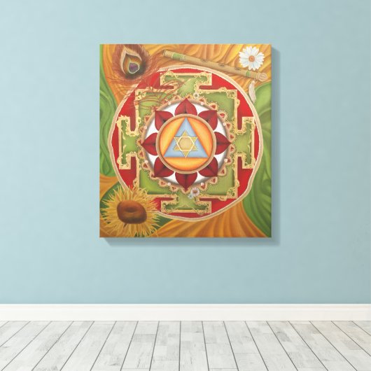 Krishna Yantra Print (Insitu (Houten vloer))